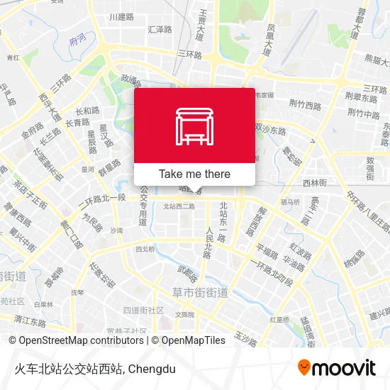 火车北站公交站西站 map