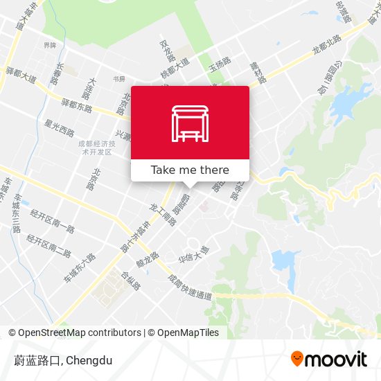 蔚蓝路口 map