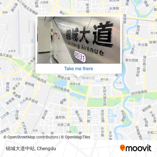 锦城大道中站 map