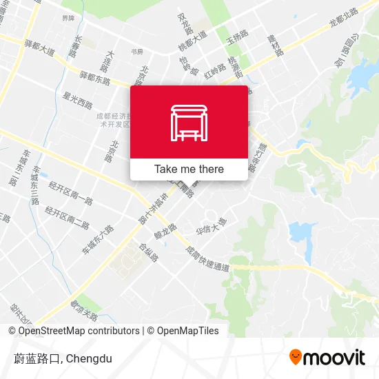 蔚蓝路口 map