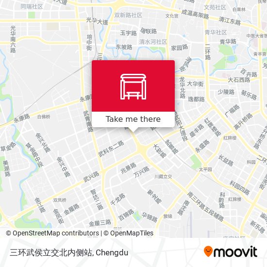 三环武侯立交北内侧站 map