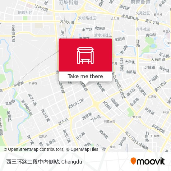 西三环路二段中内侧站 map