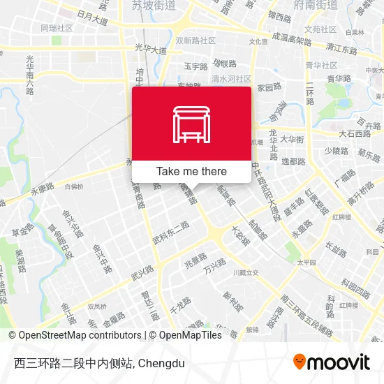 西三环路二段中内侧站 map