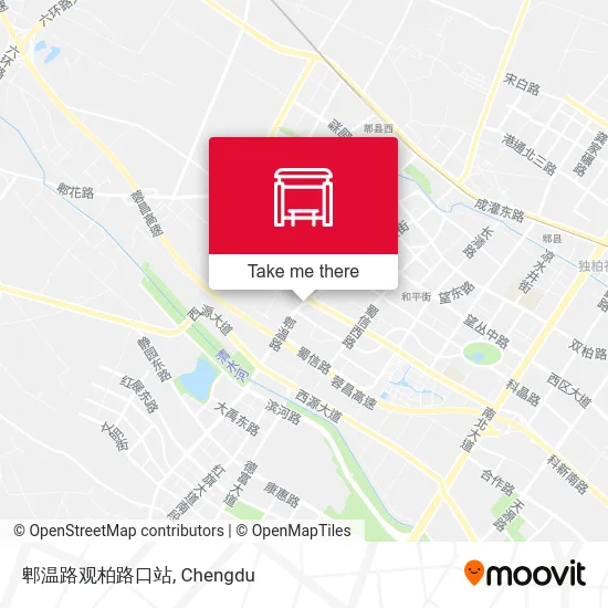 郫温路观柏路口站 map
