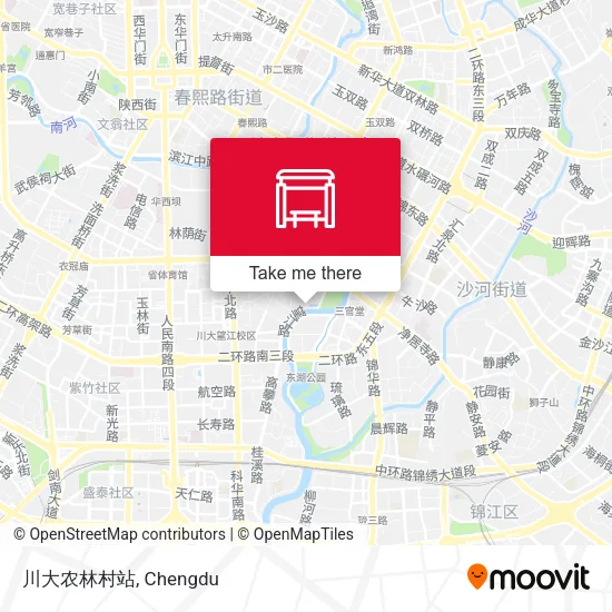 川大农林村站 map