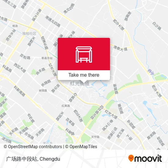 广场路中段站 map