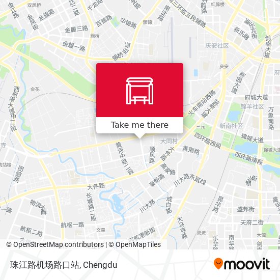 珠江路机场路口站 map