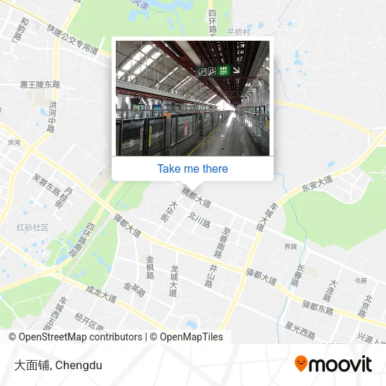 大面铺 map