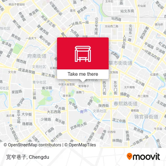 宽窄巷子 map