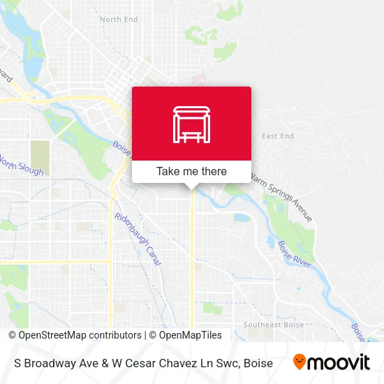 Mapa de S Broadway Ave & W Cesar Chavez Ln Swc