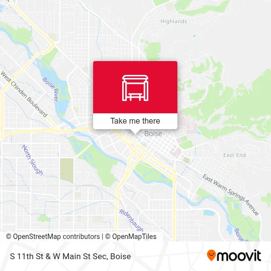 S 11th St & W Main St Sec map