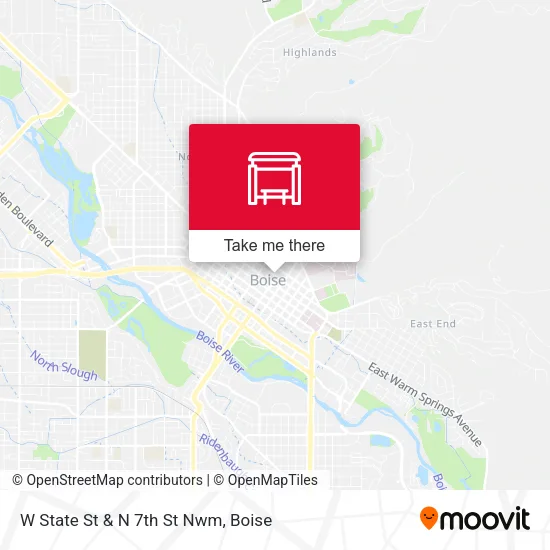 W State St & N 7th St Nwm map