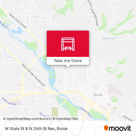 W State St & N 26th St Nec map