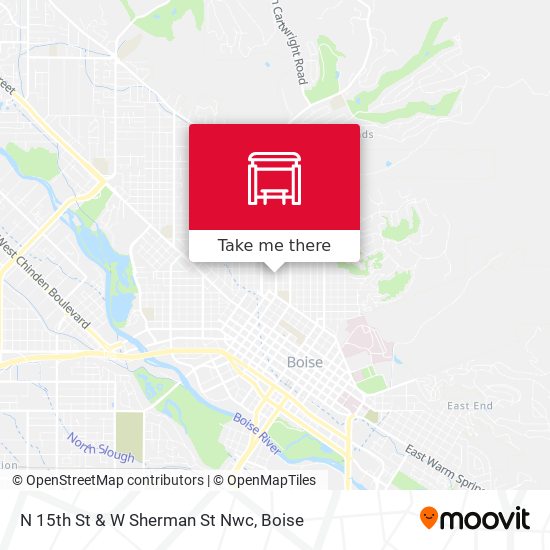 N 15th St & W Sherman St Nwc map