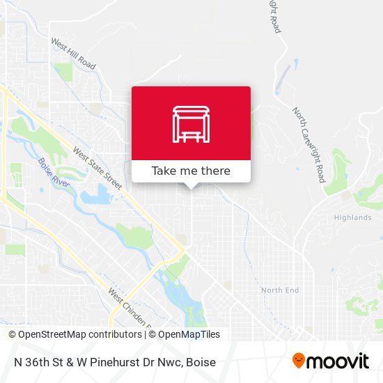 Mapa de N 36th St & W Pinehurst Dr Nwc
