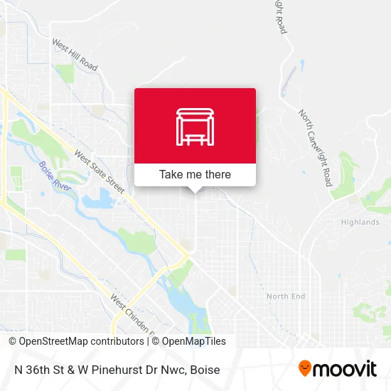 Mapa de N 36th St & W Pinehurst Dr Nwc