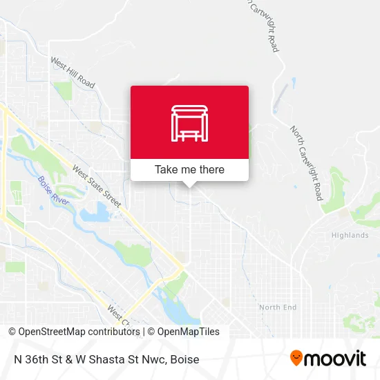 Mapa de N 36th St & W Shasta St Nwc