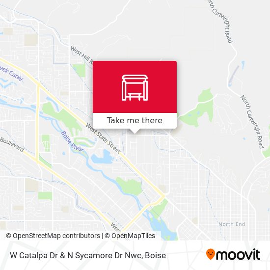 W Catalpa Dr & N Sycamore Dr Nwc map
