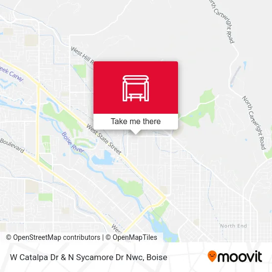 W Catalpa Dr & N Sycamore Dr Nwc map