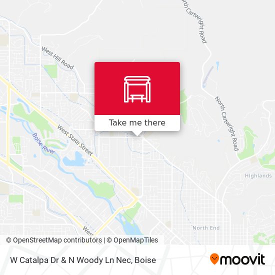 W Catalpa Dr & N Woody Ln Nec map