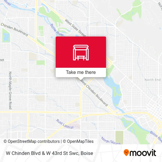 W Chinden Blvd & W 43rd St Swc map