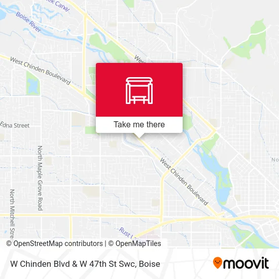 W Chinden Blvd & W 47th St Swc map