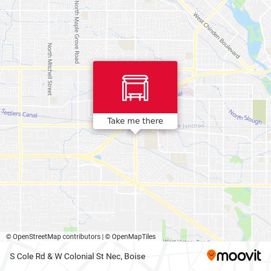 S Cole Rd & W Colonial St Nec map