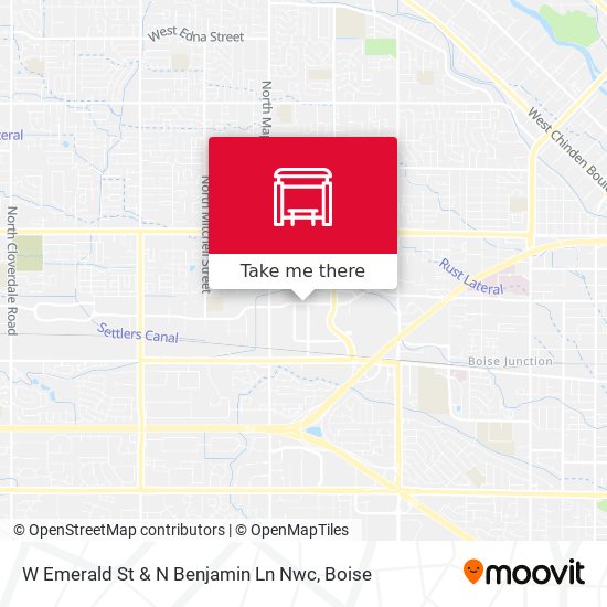 W Emerald St & N Benjamin Ln Nwc map