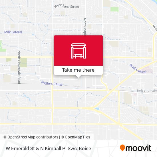W Emerald St & N Kimball Pl Swc map
