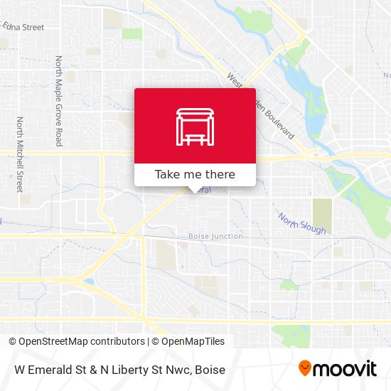 W Emerald St & N Liberty St Nwc map