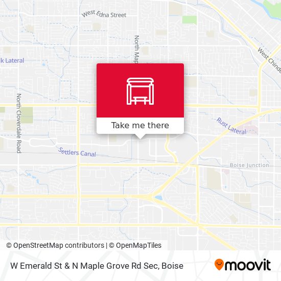 W Emerald St & N Maple Grove Rd Sec map