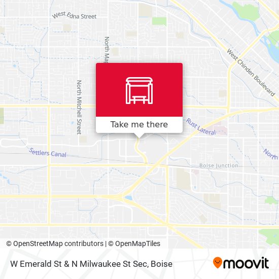 W Emerald St & N Milwaukee St Sec map