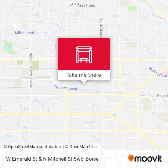 W Emerald St & N Mitchell St Swc map