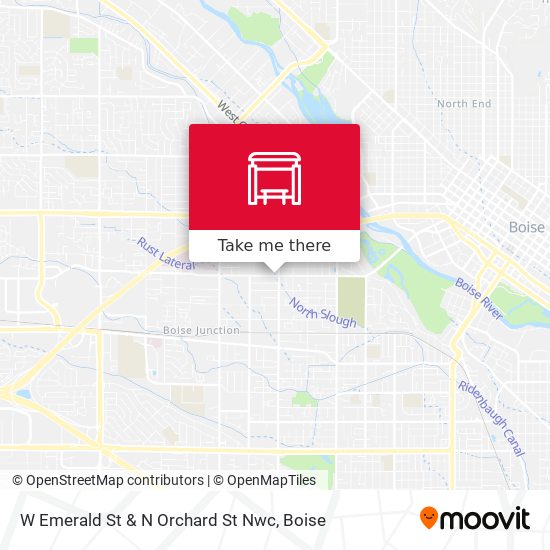 W Emerald St & N Orchard St Nwc map