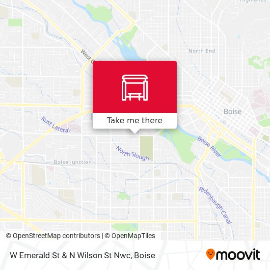 W Emerald St & N Wilson St Nwc map