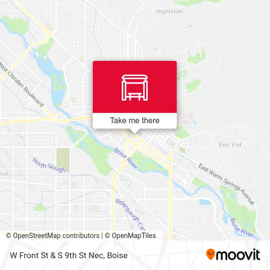 W Front St & S 9th St Nec map