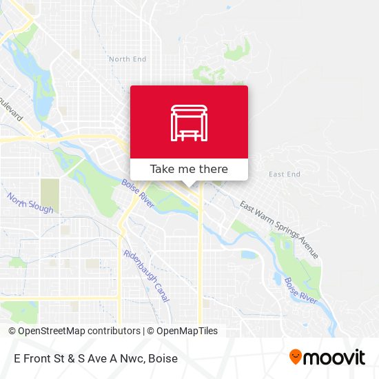E Front St & S Ave A Nwc map