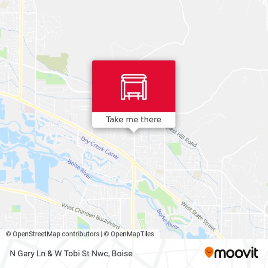 N Gary Ln & W Tobi St Nwc map