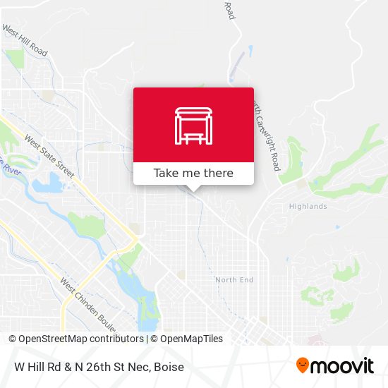 Mapa de W Hill Rd & N 26th St Nec