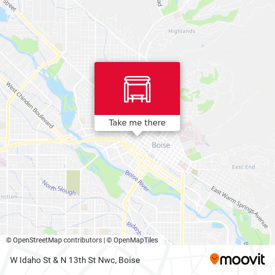W Idaho St & N 13th St Nwc map