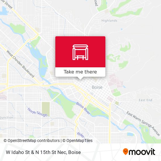 W Idaho St & N 15th St Nec map