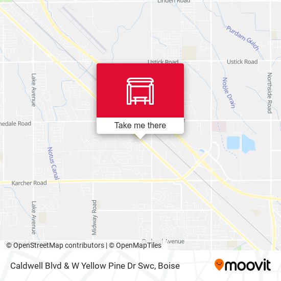Mapa de Caldwell Blvd & W Yellow Pine Dr Swc