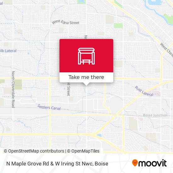 N Maple Grove Rd & W Irving St Nwc map