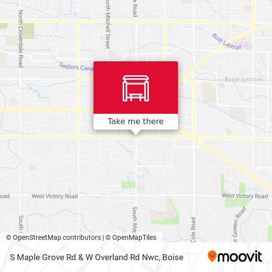 S Maple Grove Rd & W Overland Rd Nwc map