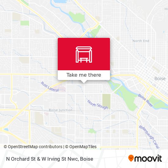N Orchard St & W Irving St Nwc map
