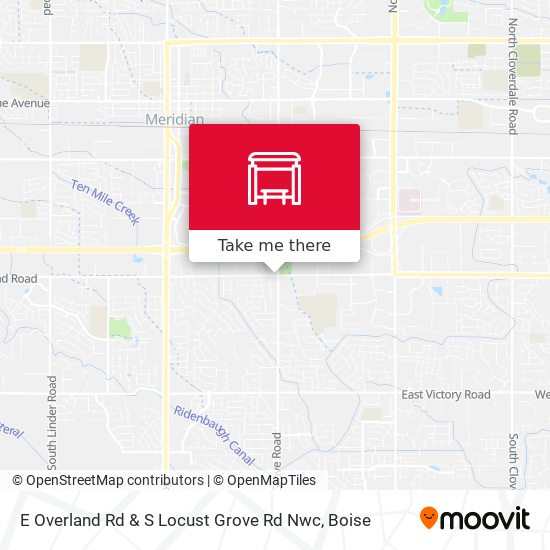 E Overland Rd & S Locust Grove Rd Nwc map