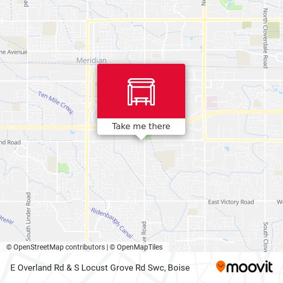 E Overland Rd & S Locust Grove Rd Swc map