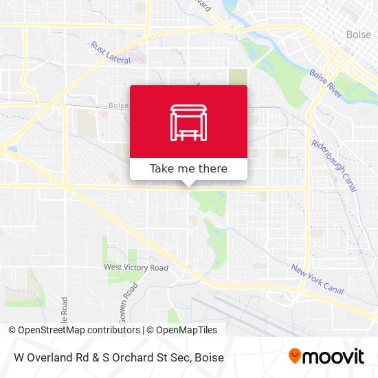 Mapa de W Overland Rd & S Orchard St Sec