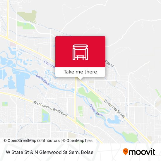 W State St & N Glenwood St Sem map