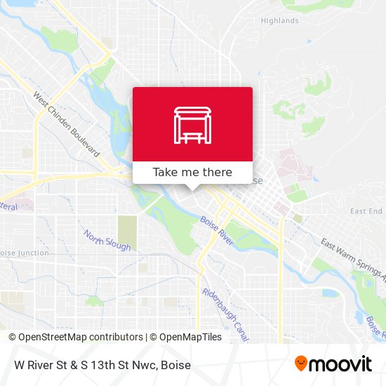 W River St & S 13th St Nwc map